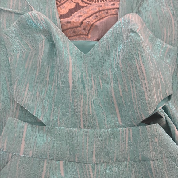 NWT - Ramy Brook Metallic Blue Jumpsuit - Size 6 - Picture 10 of 16